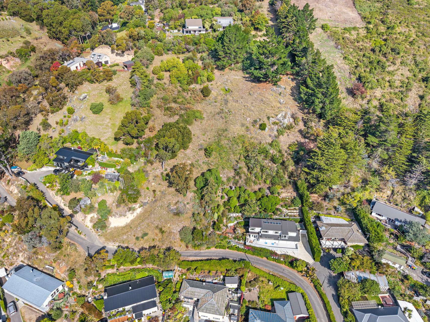 1 Red Rock Lane surrounding landscape and mature trees