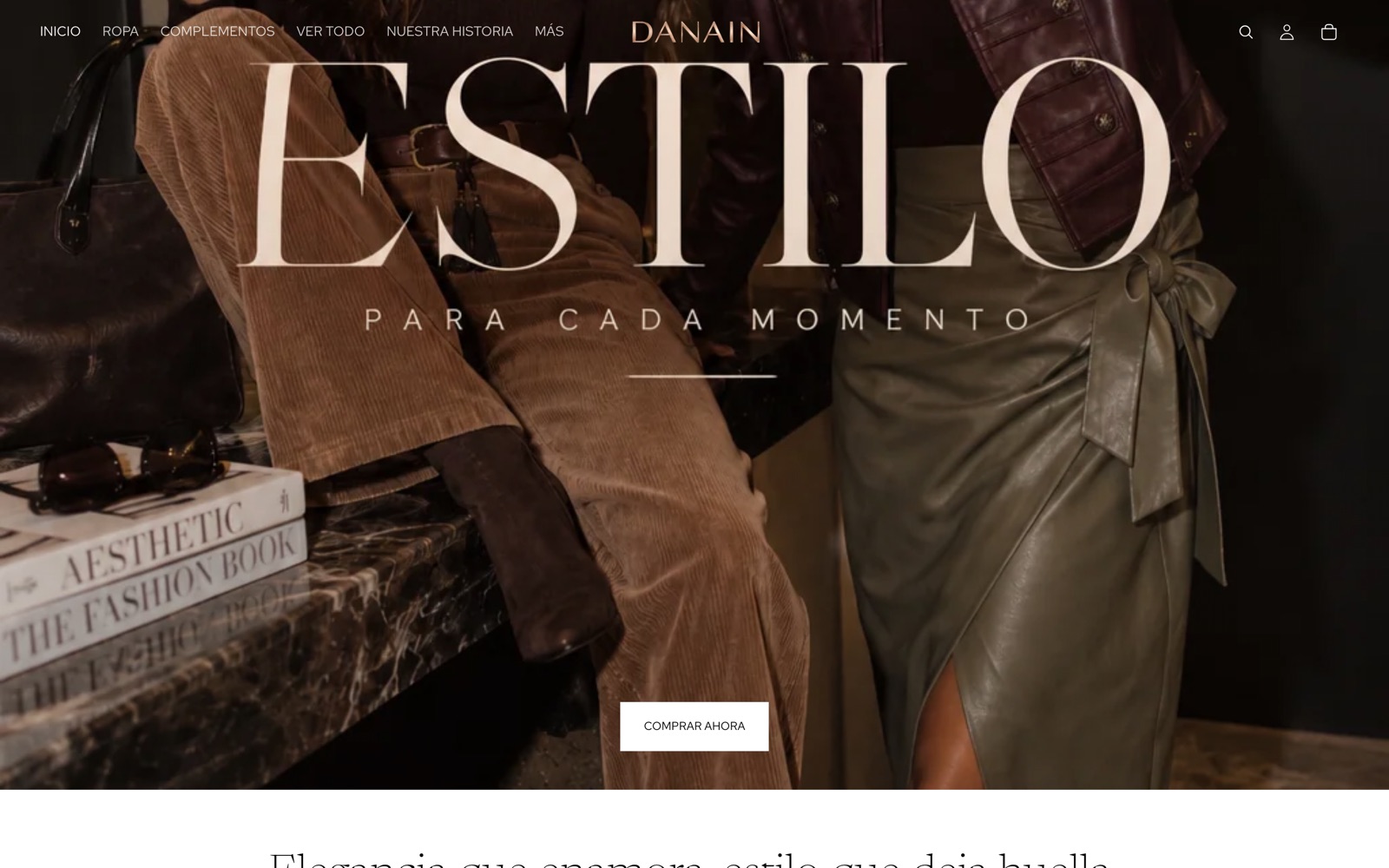 Captura de la tienda online Danain