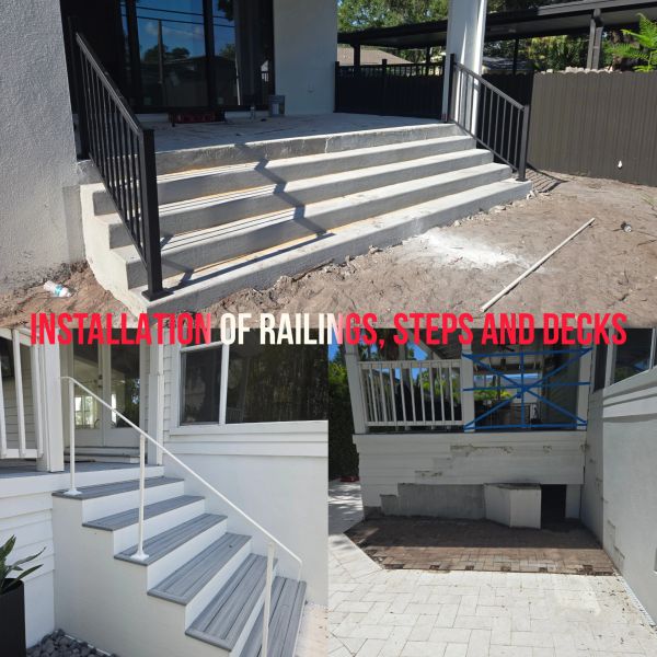 Installation of Railings, Steps, & Decks