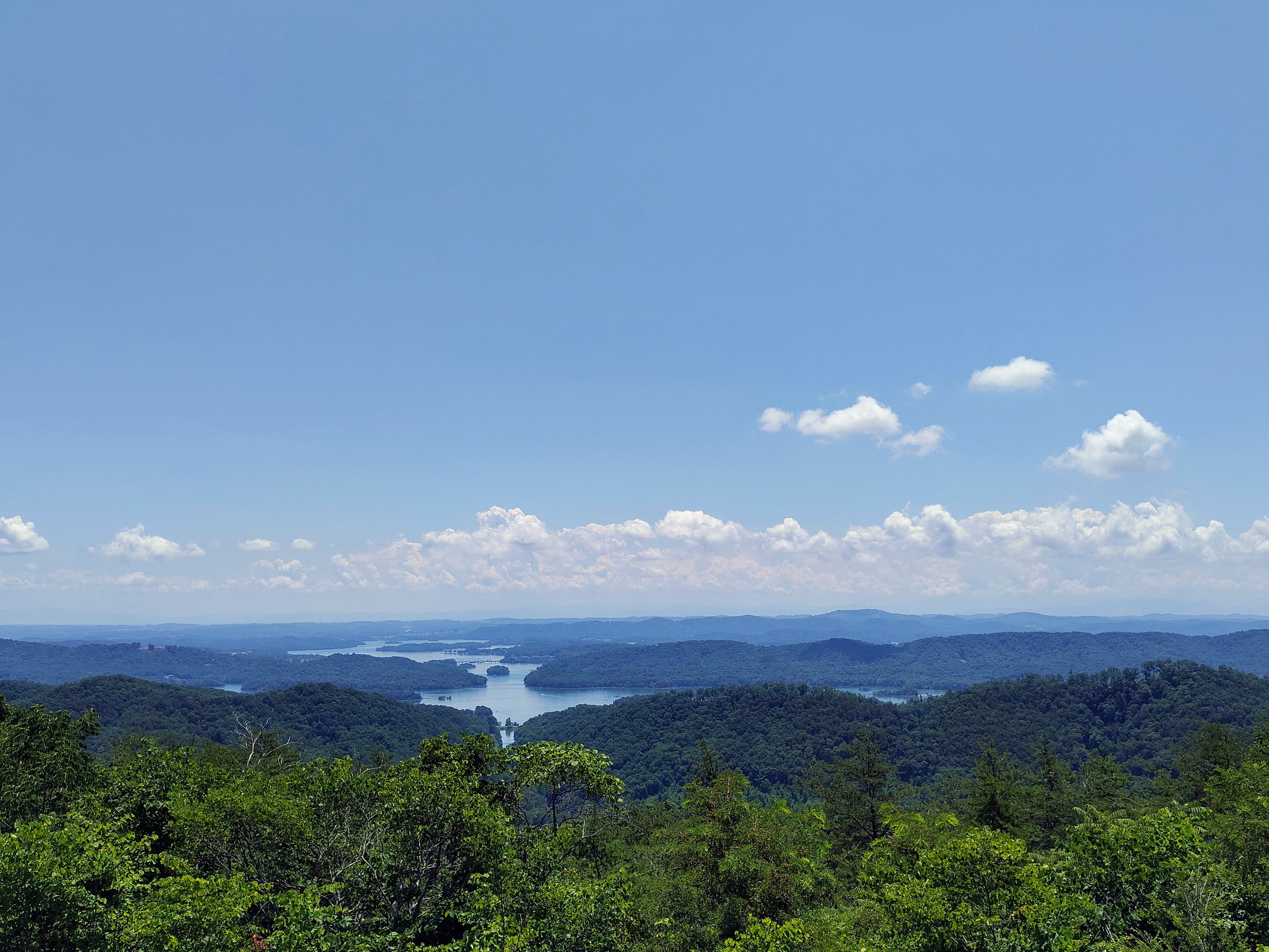 Cherokee Lake viewed from Clinch Mountain near Bean Station, TN in Grainger County