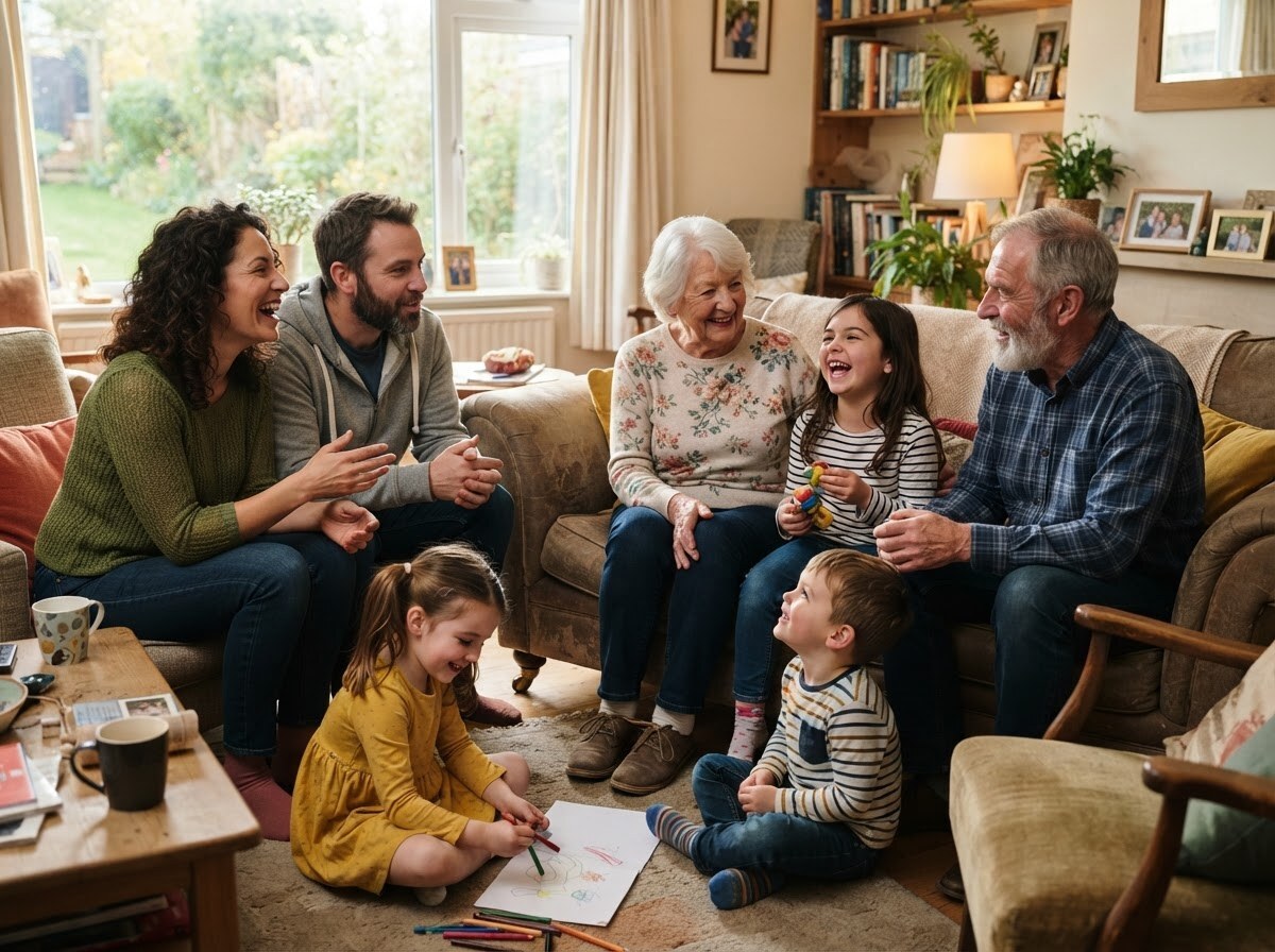 Multiple generations of family together