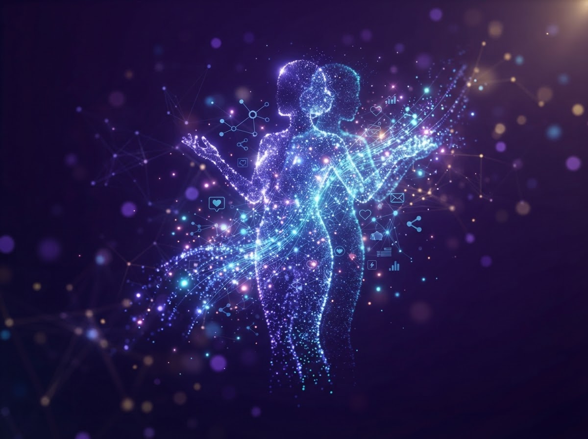 AI Twin social content visualizing an active, branded social presence