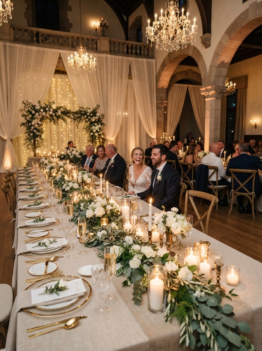 Romantic wedding setup