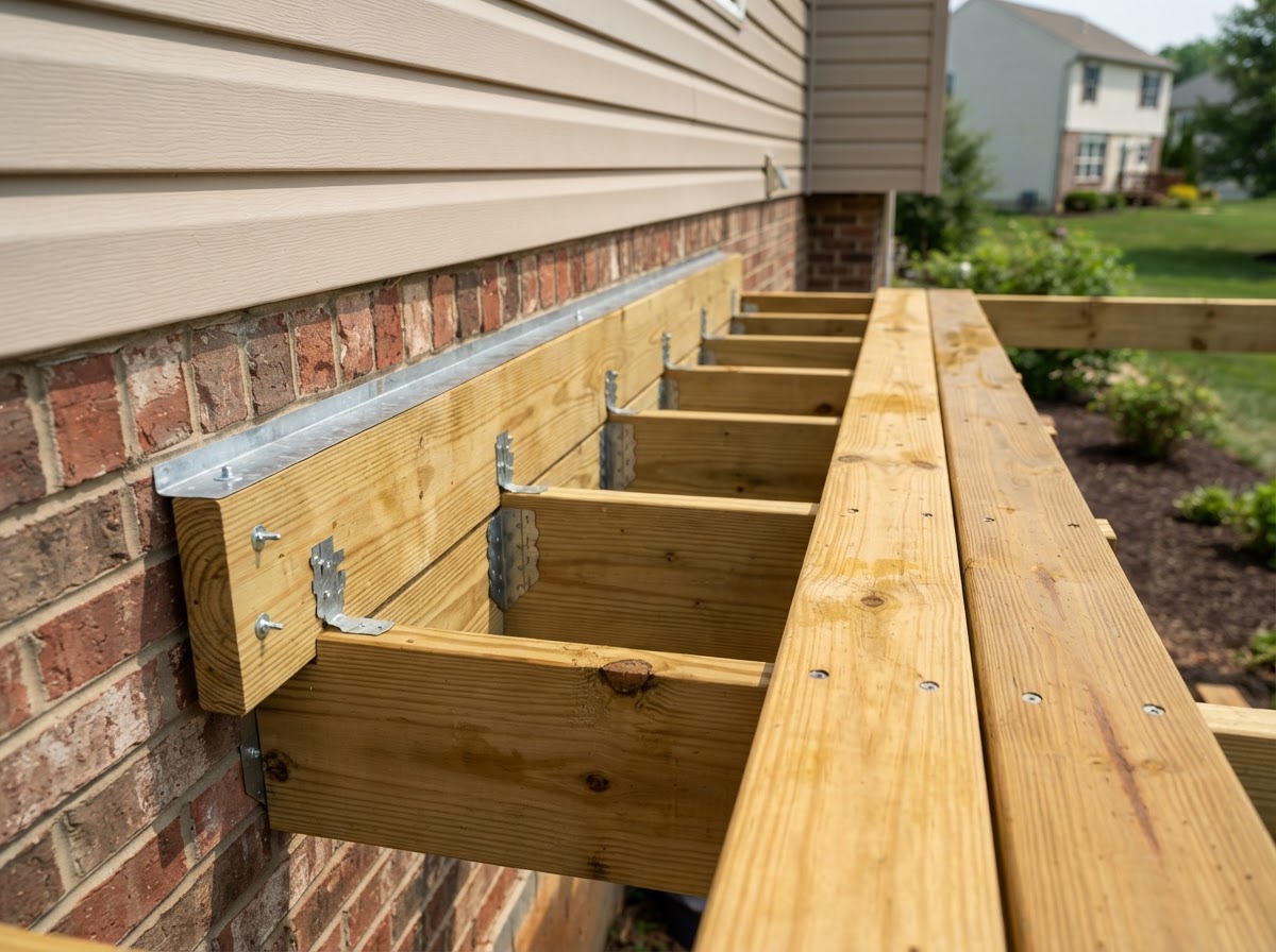 Deck construction details for a new deck in Upper Darby Township, Pennsylvania