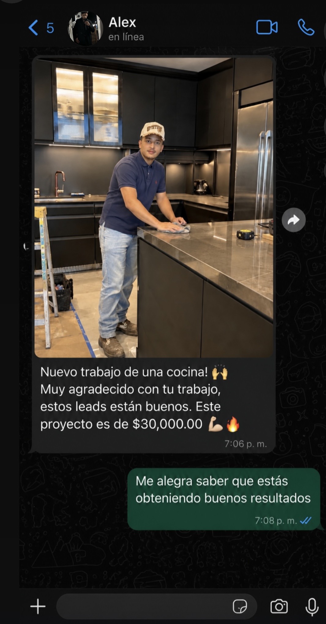 Alex: Nuevo trabajo de una cocina por $30,000 en WhatsApp