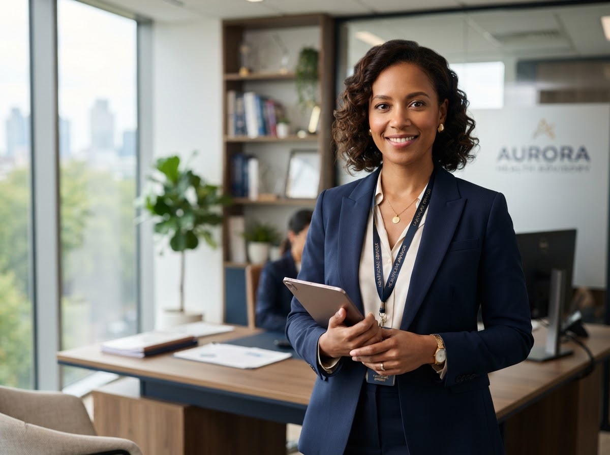 A professional advisor in a bright modern office