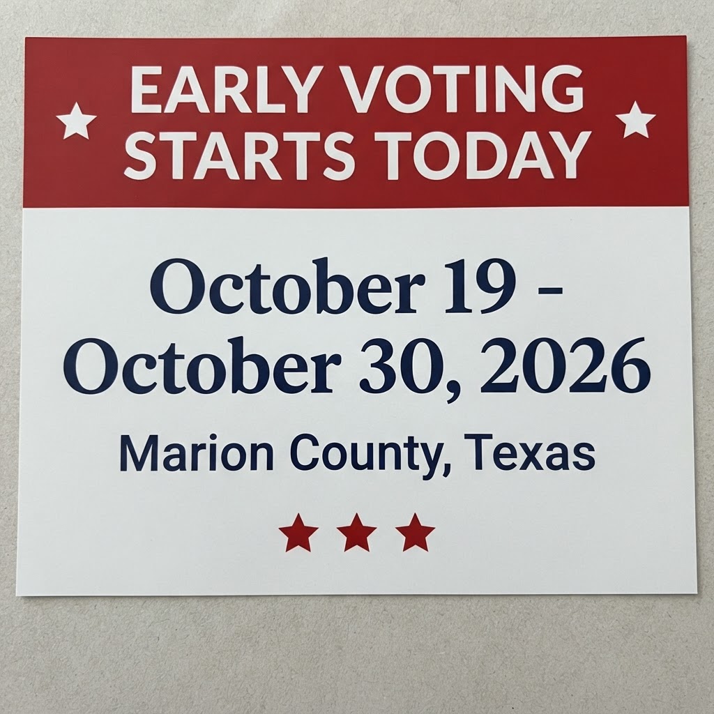 Early Voting Starts Today - Marion County Texas
