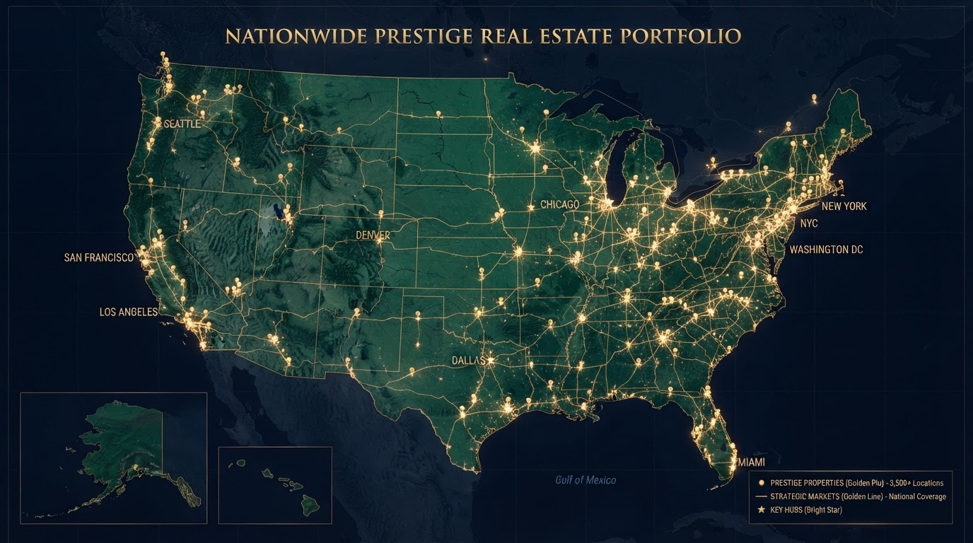Map of the United States showing nationwide coverage