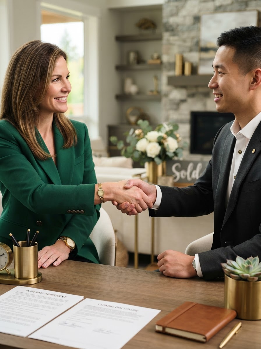 A handshake closing a home sale
