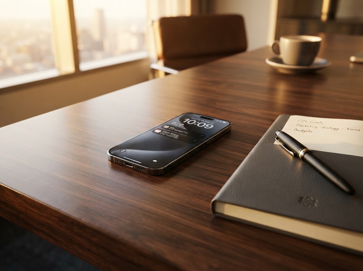 Smartphone con conversación de agente IA