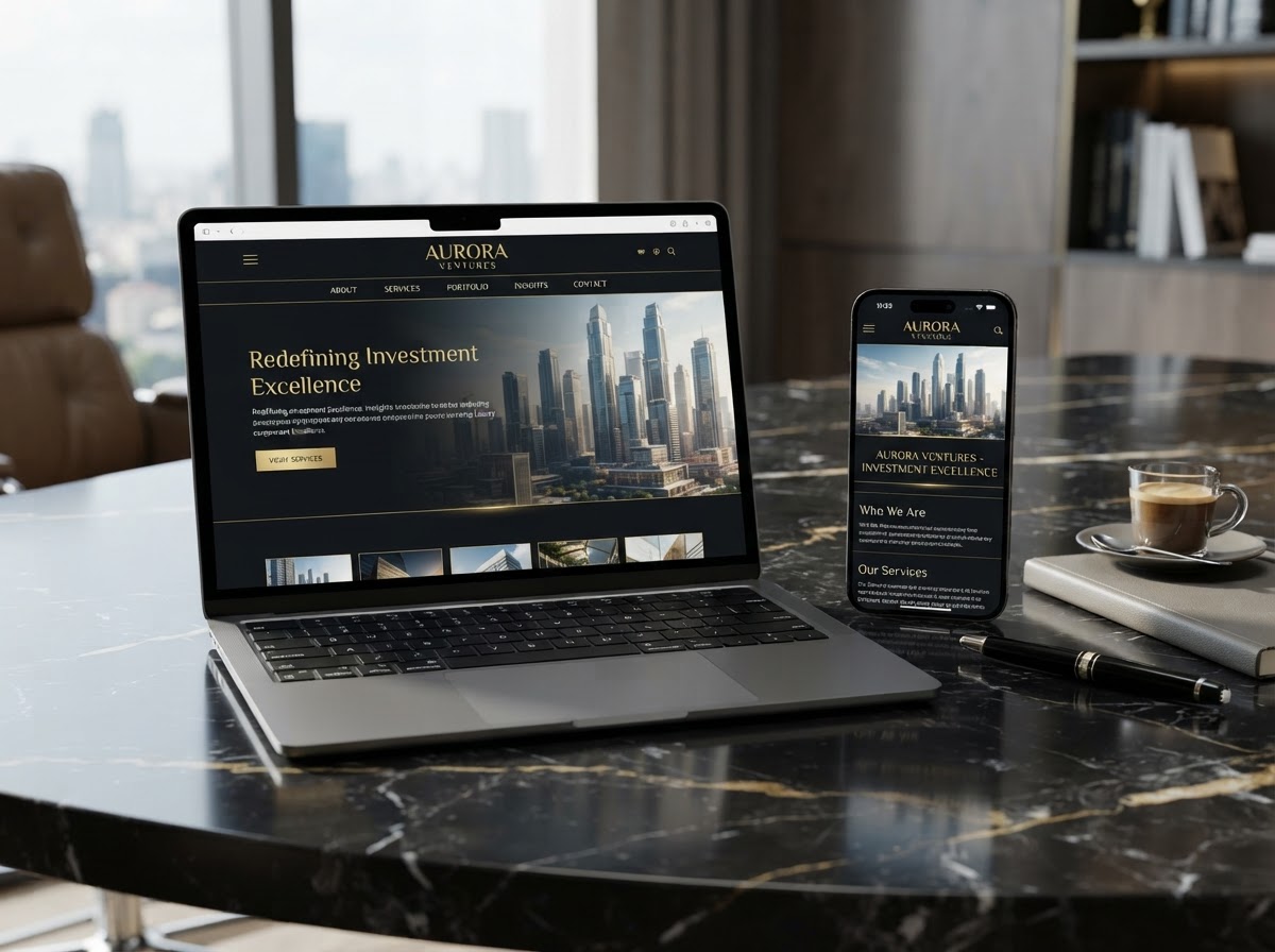 Mockup responsive de web corporativa