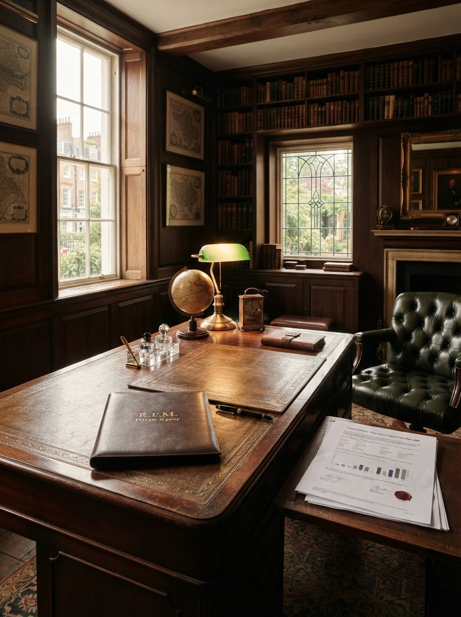 Private study desk where screened M&A deals are vetted