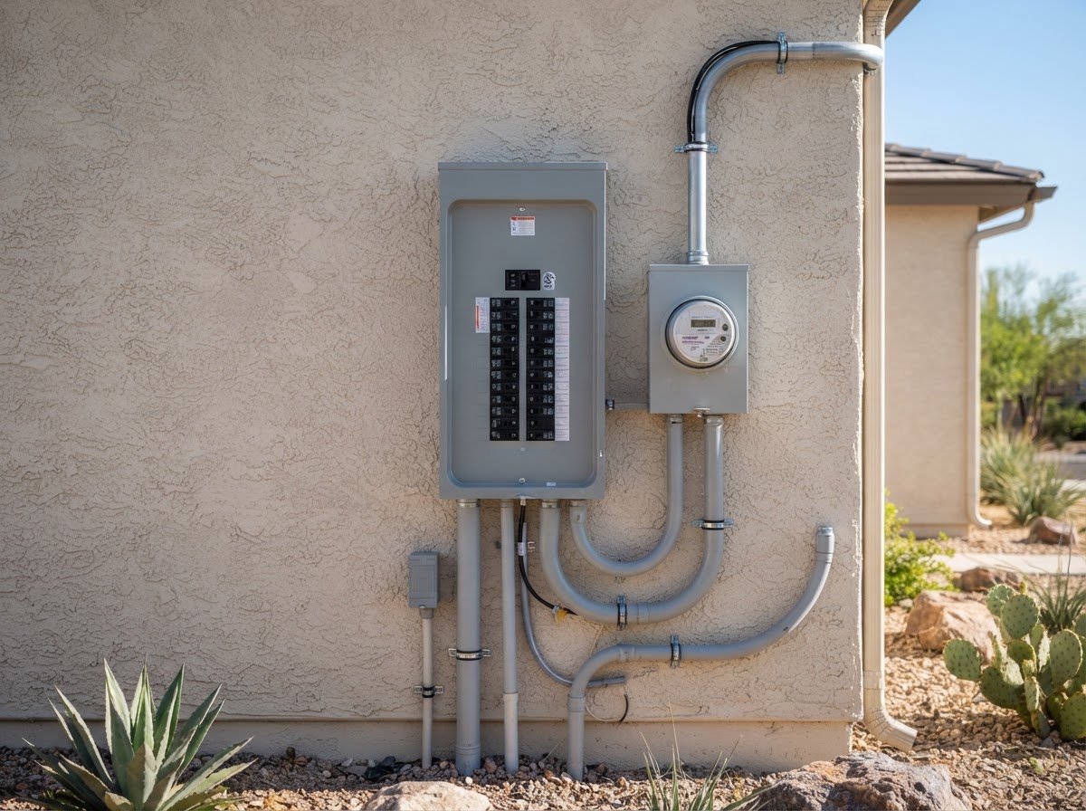 New electrical service panel and meter install in San Tan Valley