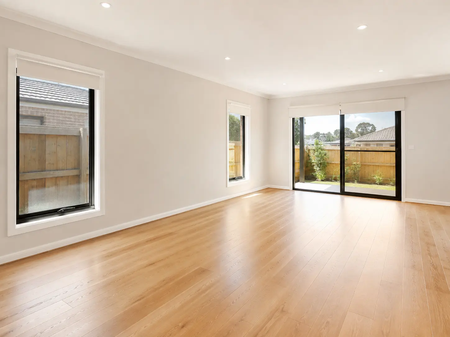 Spotless empty living room ready for inspection