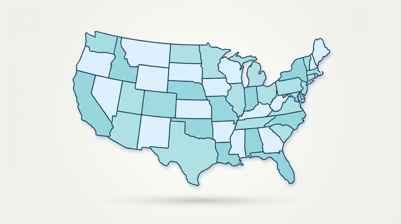 Mapa de los Estados Unidos con ciudades donde Plomero Local ofrece servicio de plomería en español