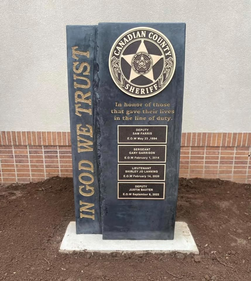 Canadian County Sheriff Memorial Pillar