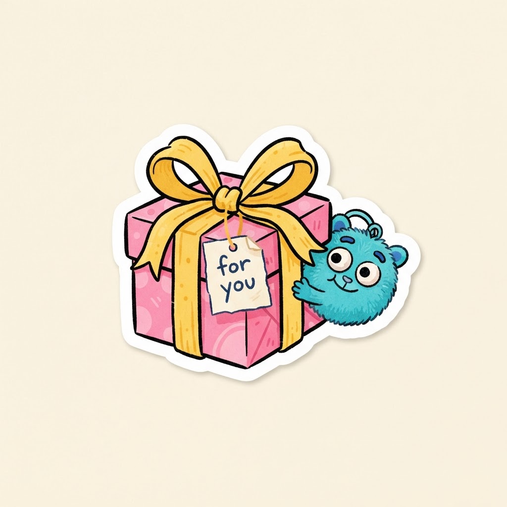 Gift-wrapped Keepsake Corner present