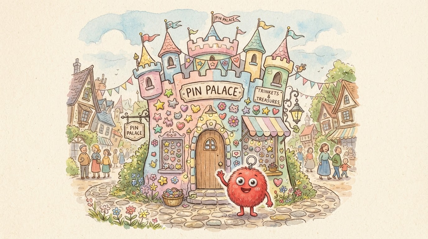 Pin Palace storefront illustration
