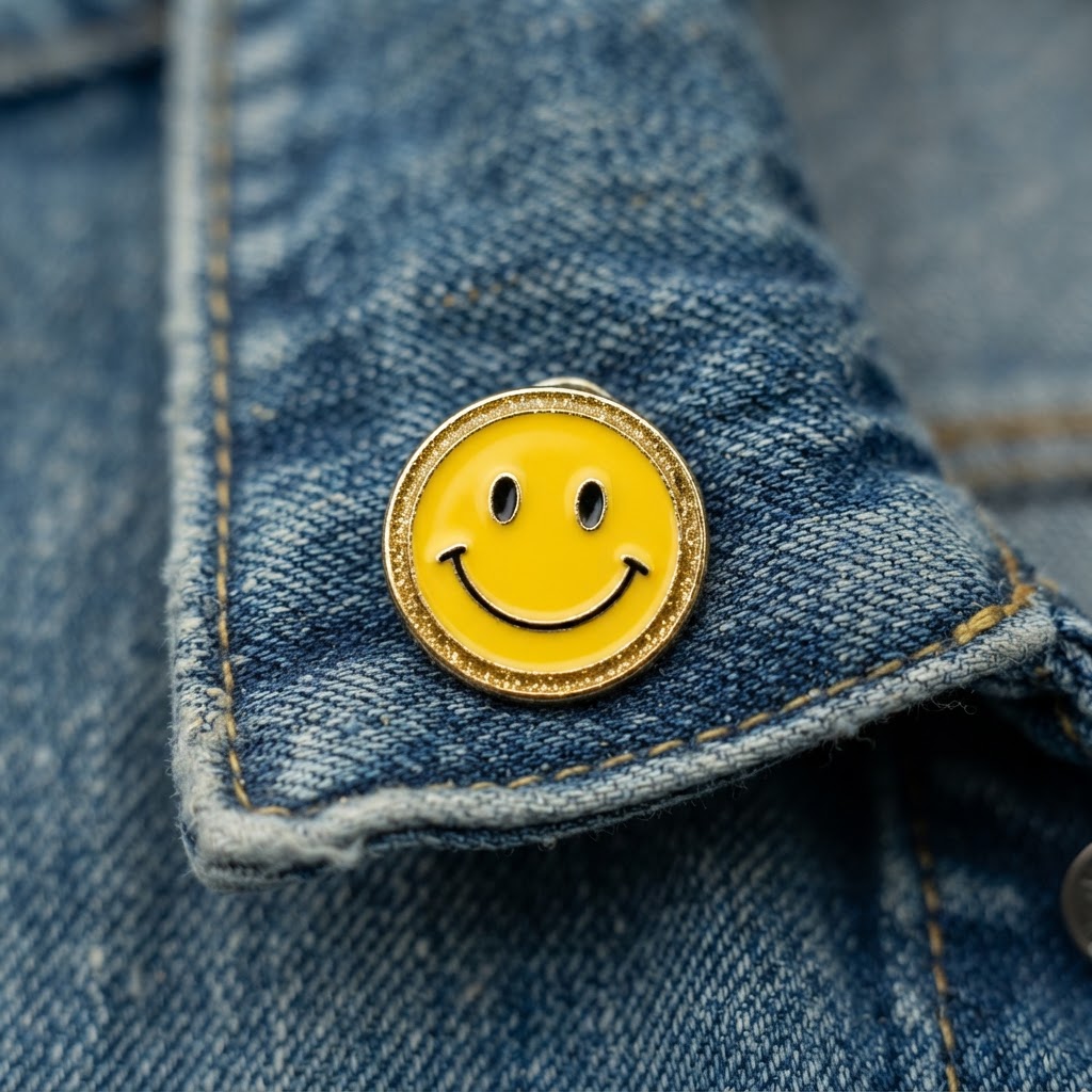 Smiley Enamel Pin