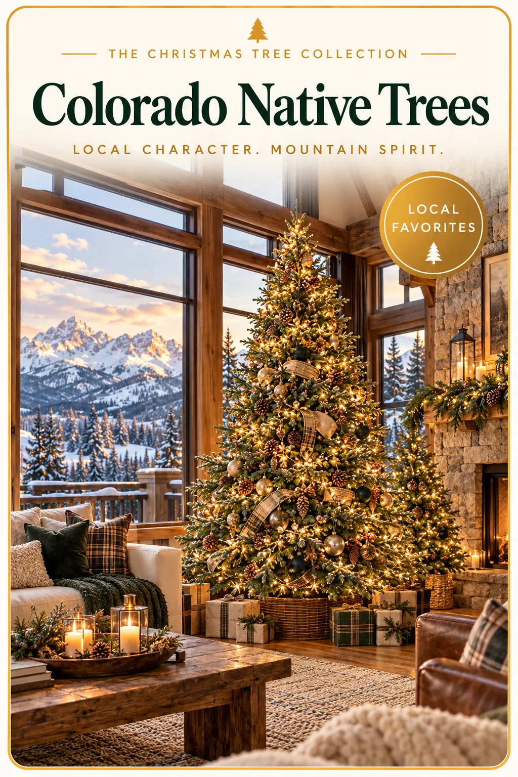Colorado Native Trees decorated Christmas tree - The Christmas Tree Collection