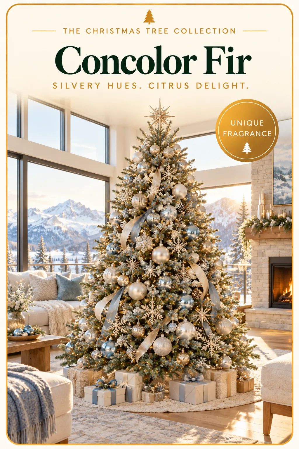 Concolor Fir decorated Christmas tree - The Christmas Tree Collection