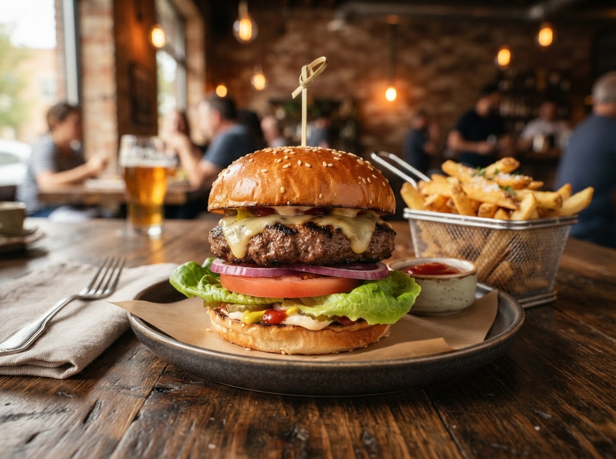 Quarter-Pound Cheeseburger — Tuesday special at Lou's Blues