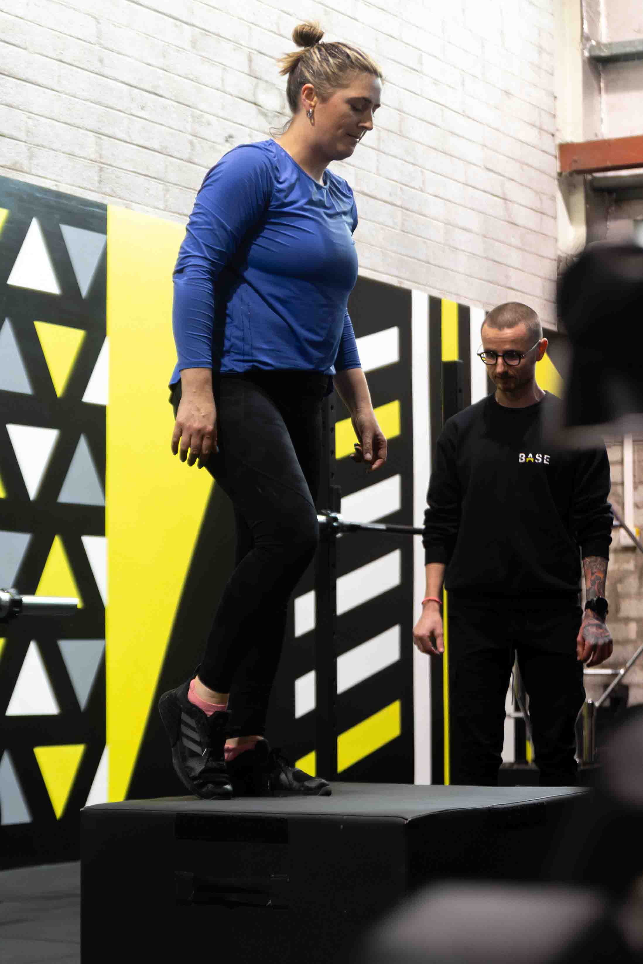 Nicole overseeing a personal training class at BASE Fitness