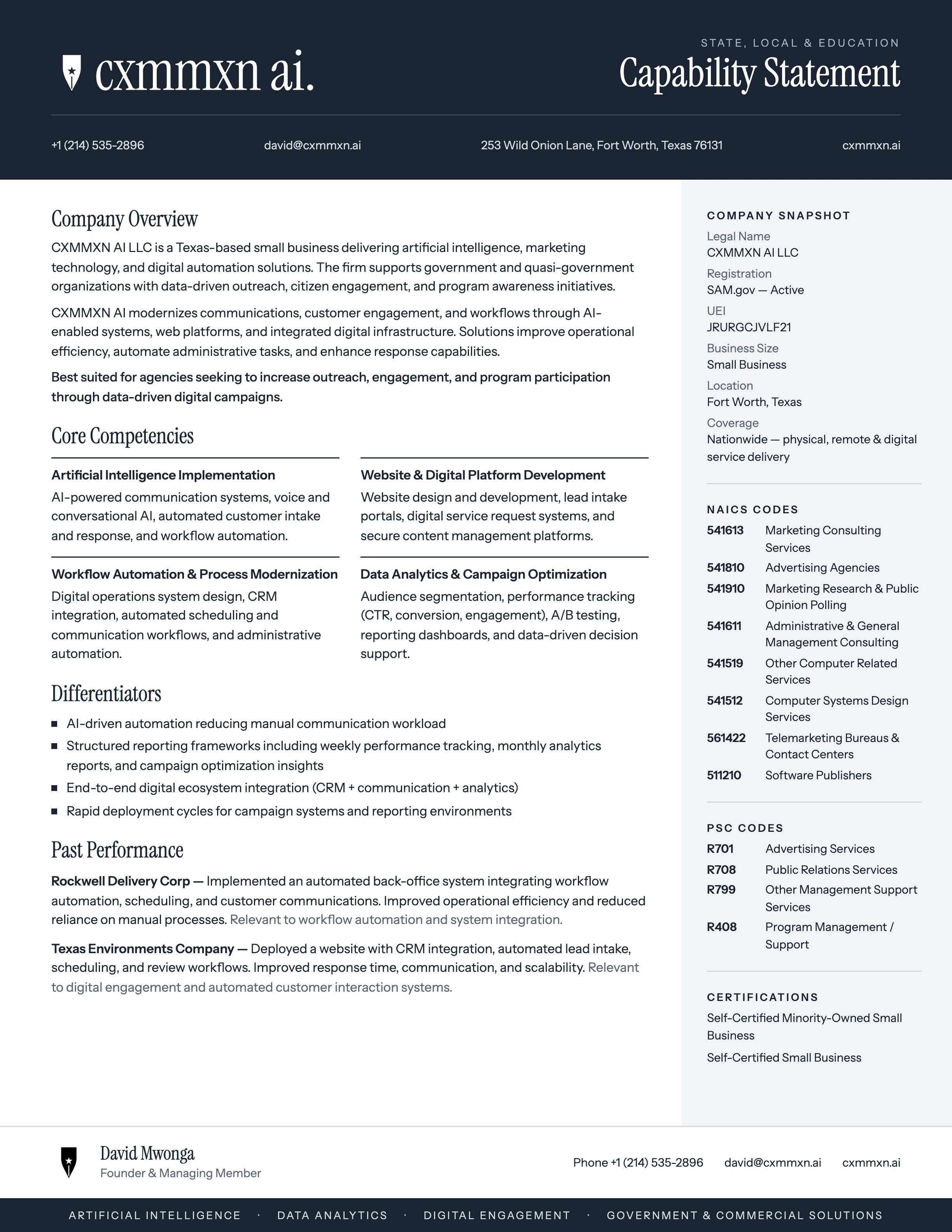 State & Local Capability Statement (PDF) preview