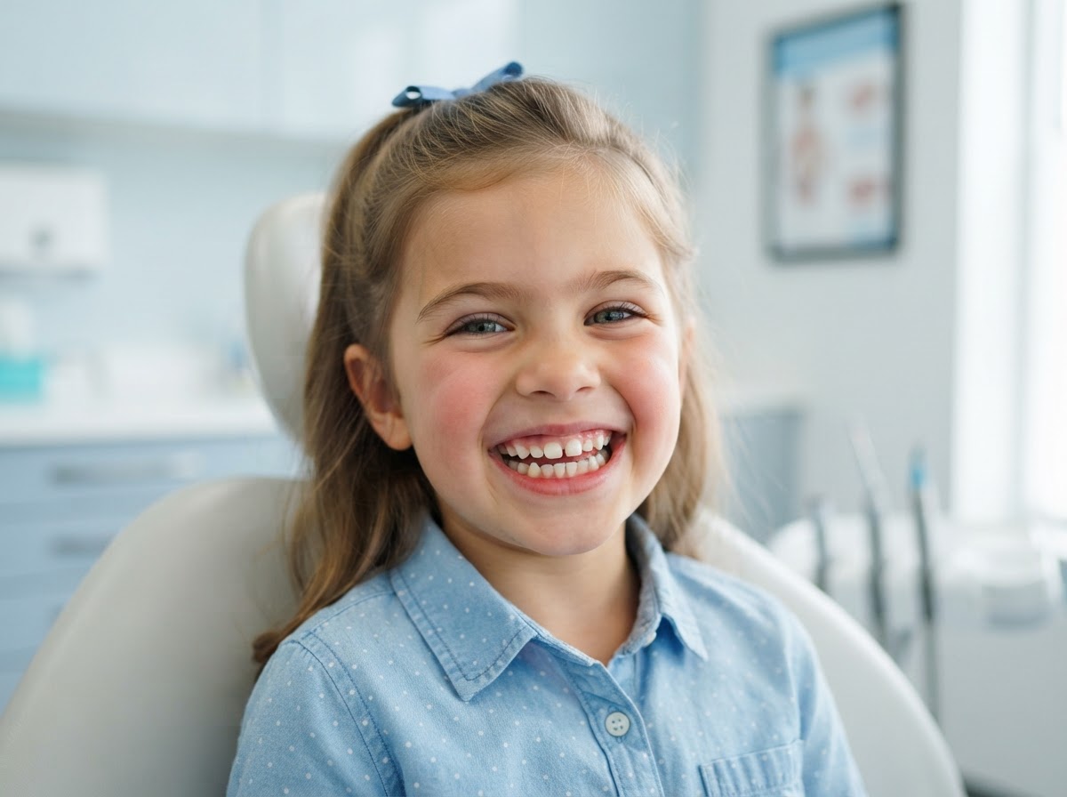 Happy child with a healthy smile