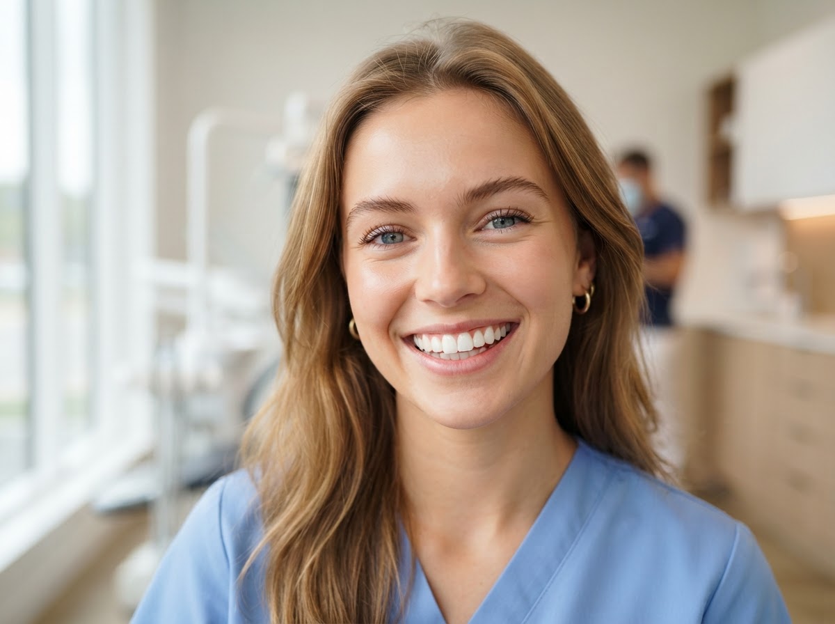 Confident smile with braces treatment