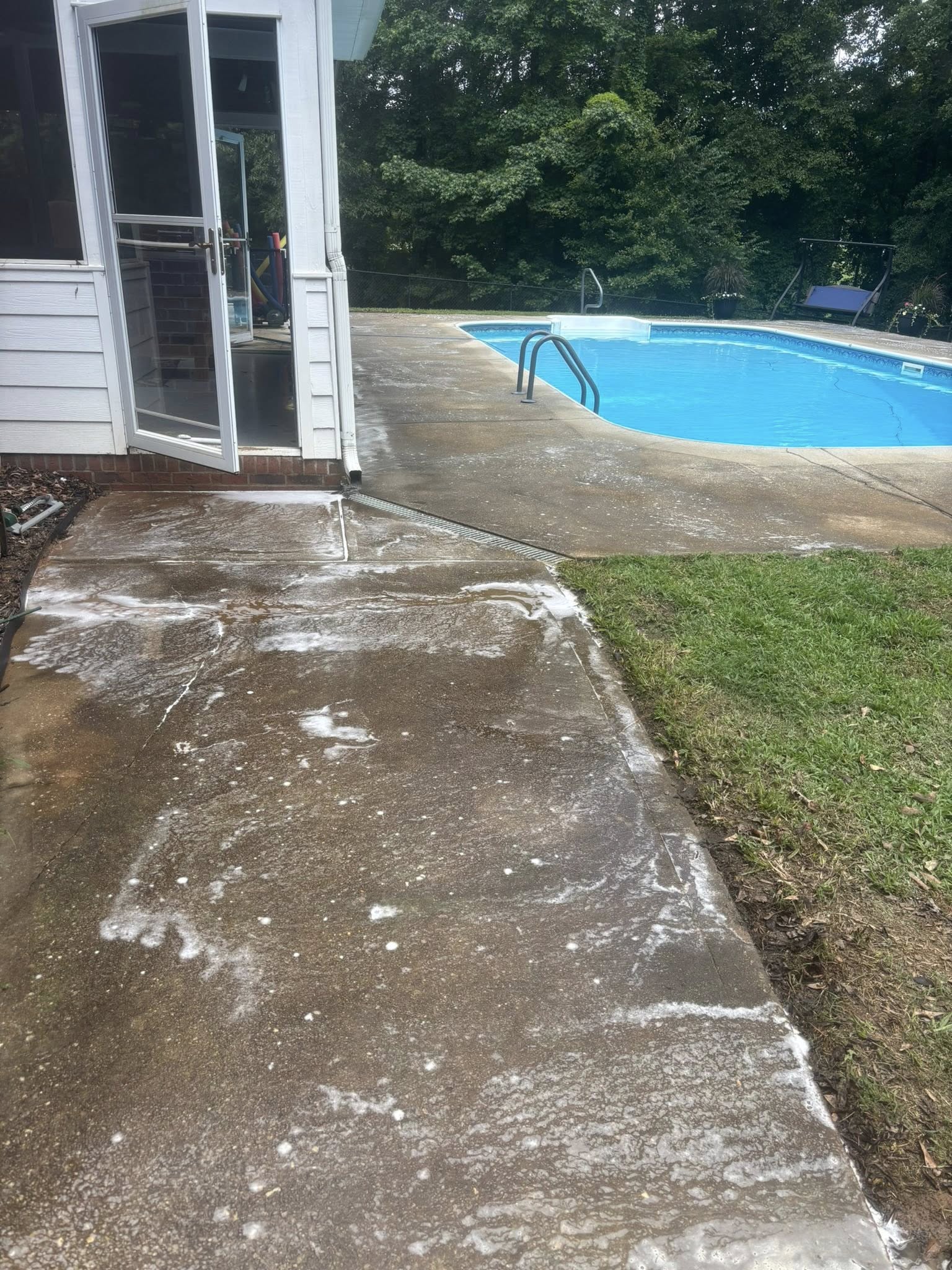 Concrete Patio Before & After Contrast