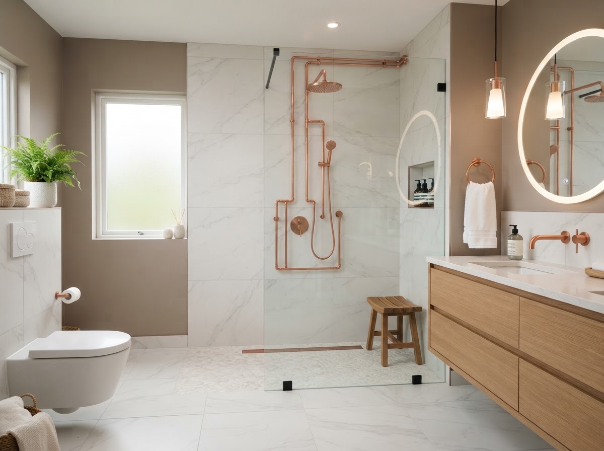 Master Bathroom Luxury Fixture & Tile Rough-In
