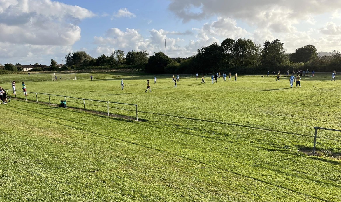Community grassroots football and sports match at Ely Recreation Ground