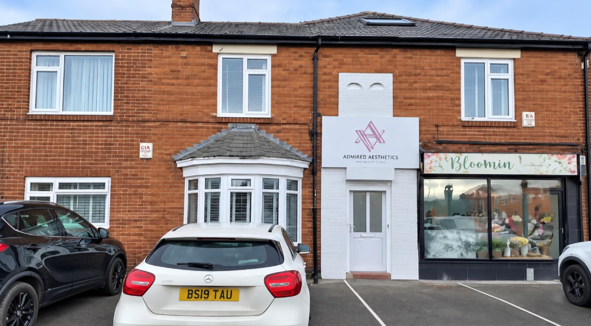 The entrance to Admired Aesthetics & Beauty Clinic in Wallsend