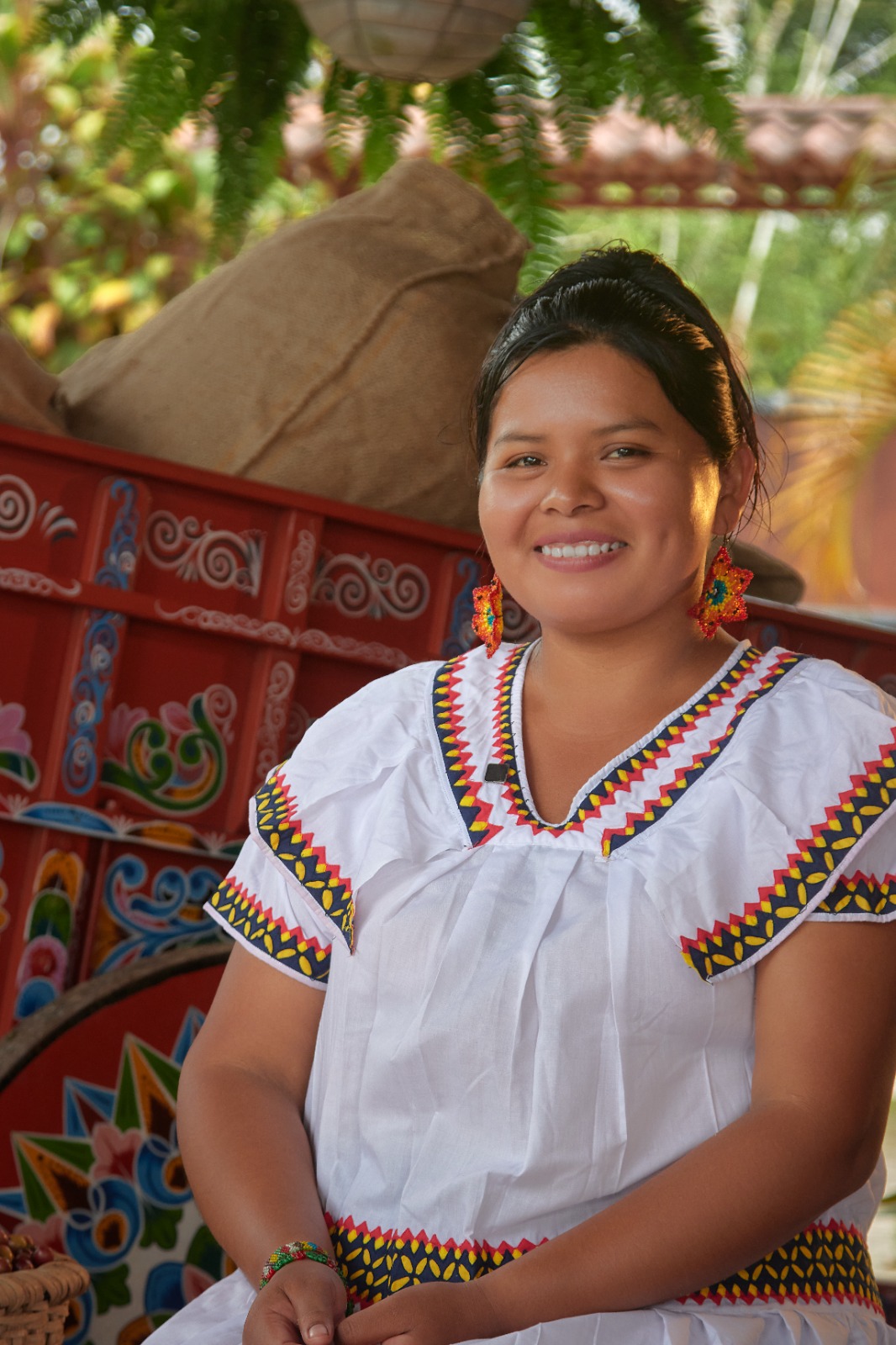 Mujer productora de Café Vito en Coto Brus