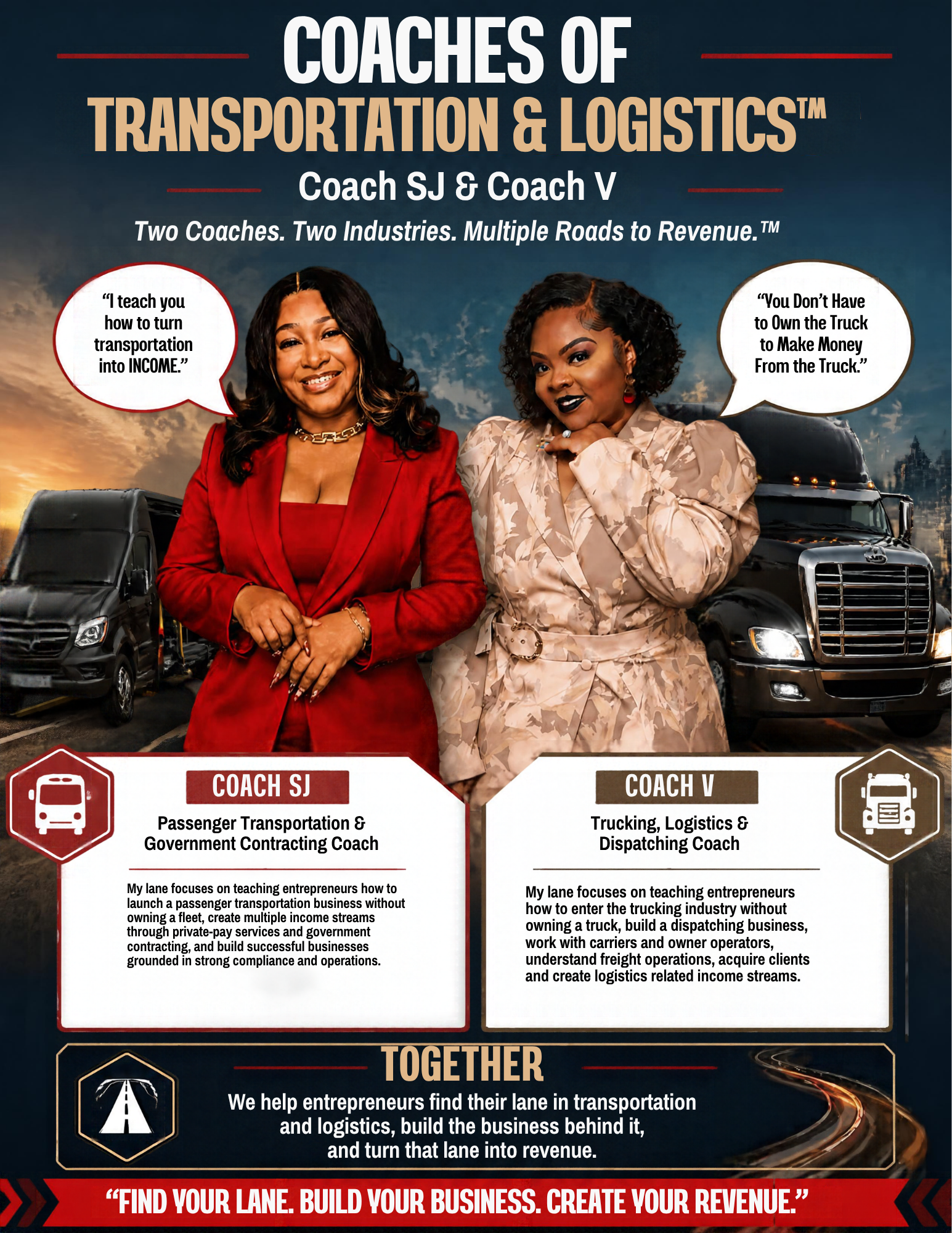 Coaches of Transportation and Logistics Official Flyer with Coach SJ and Coach V