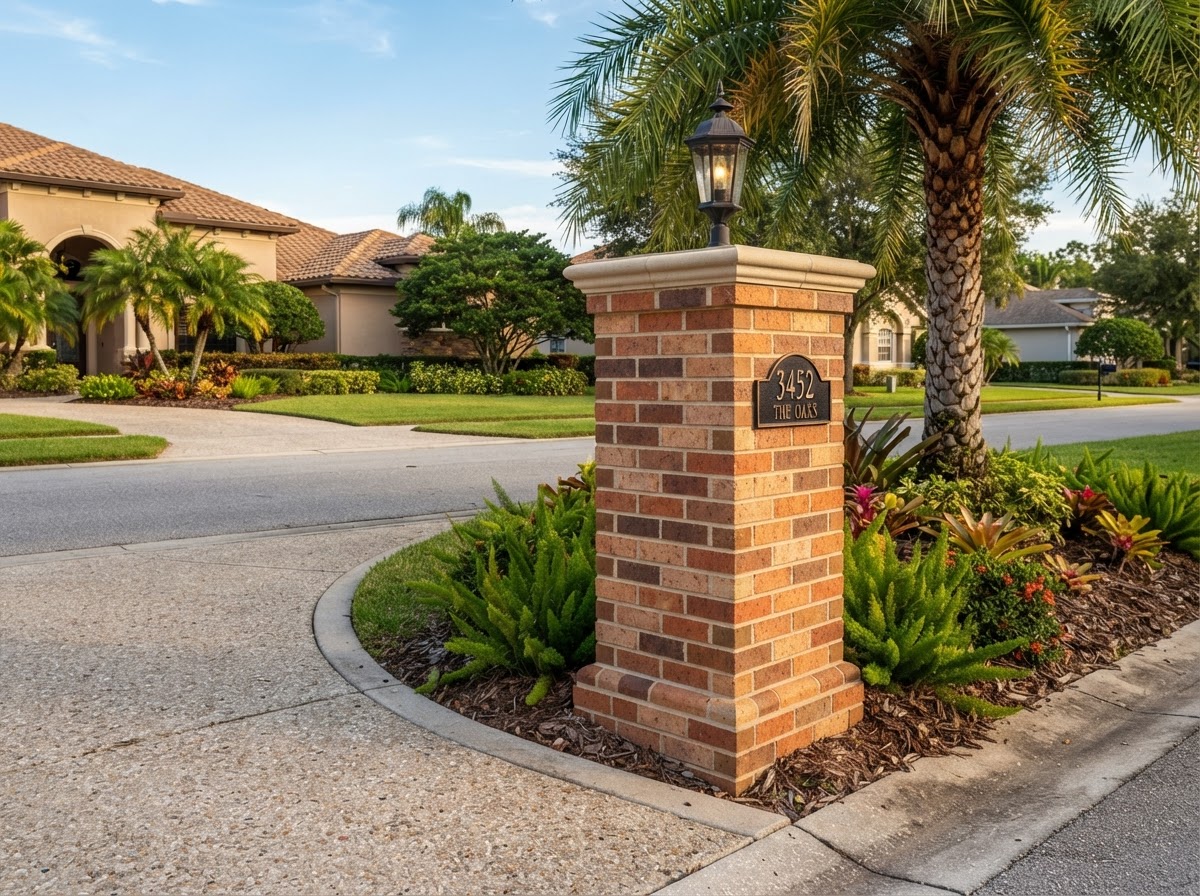 Freestanding column feature