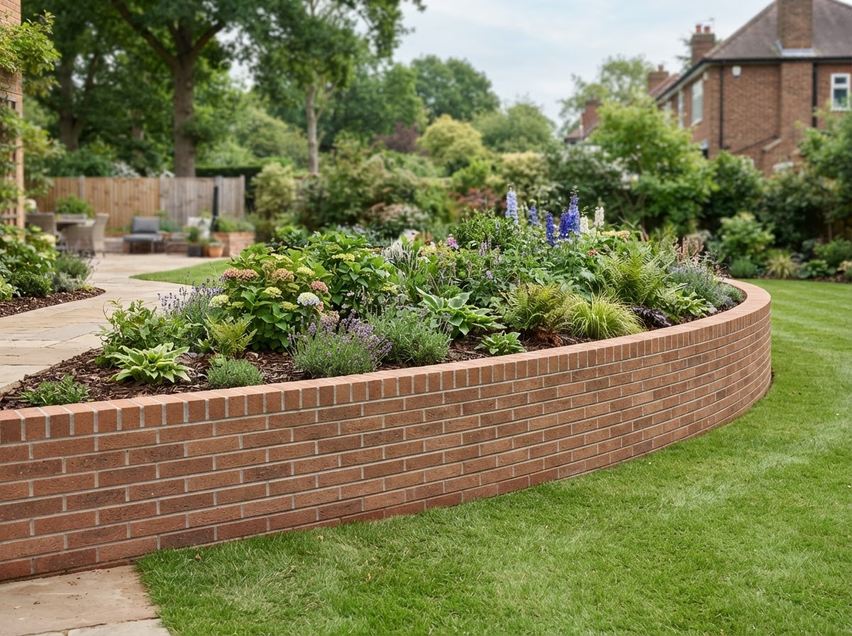 Garden boundary wall