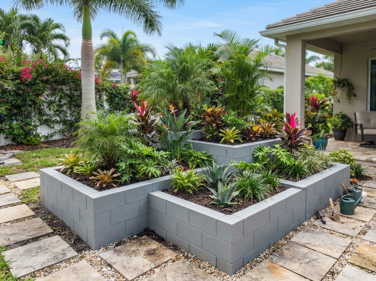 Block garden structure