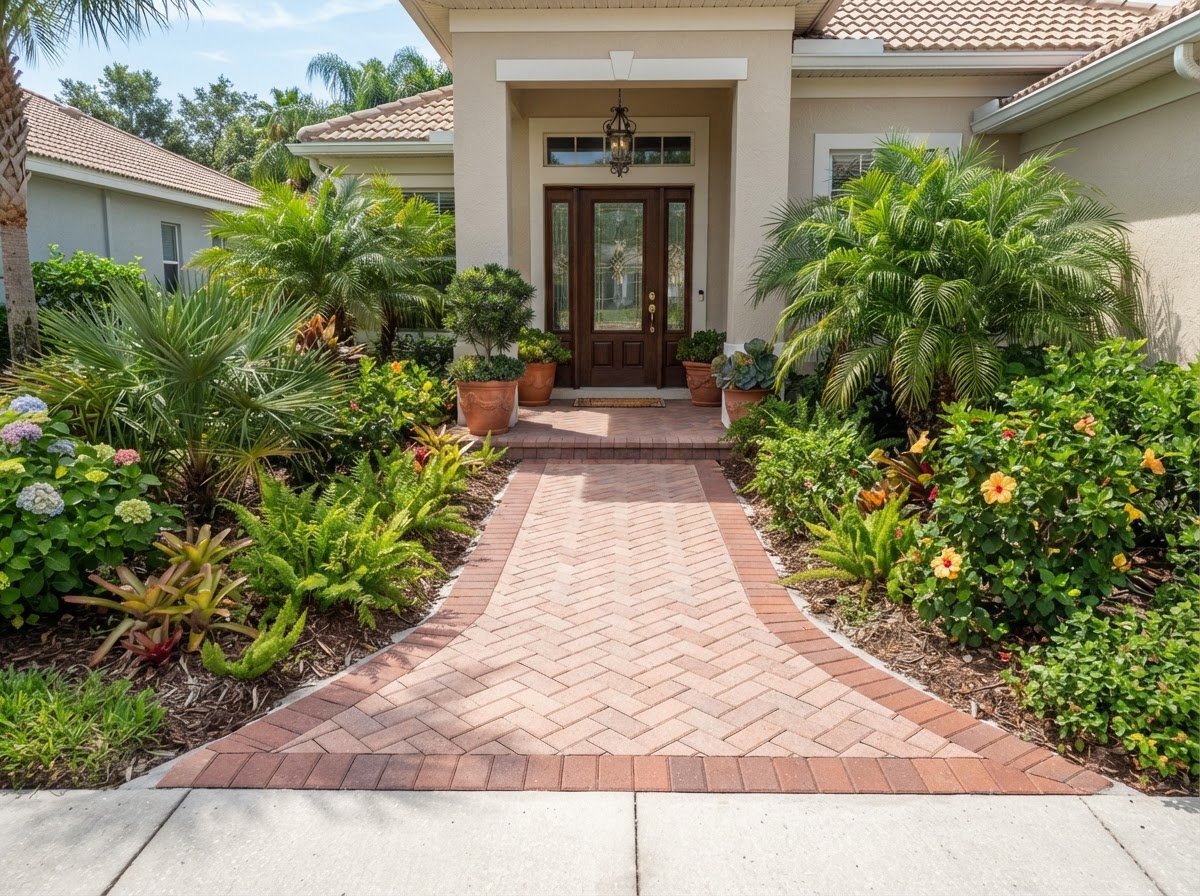 Front entry paving