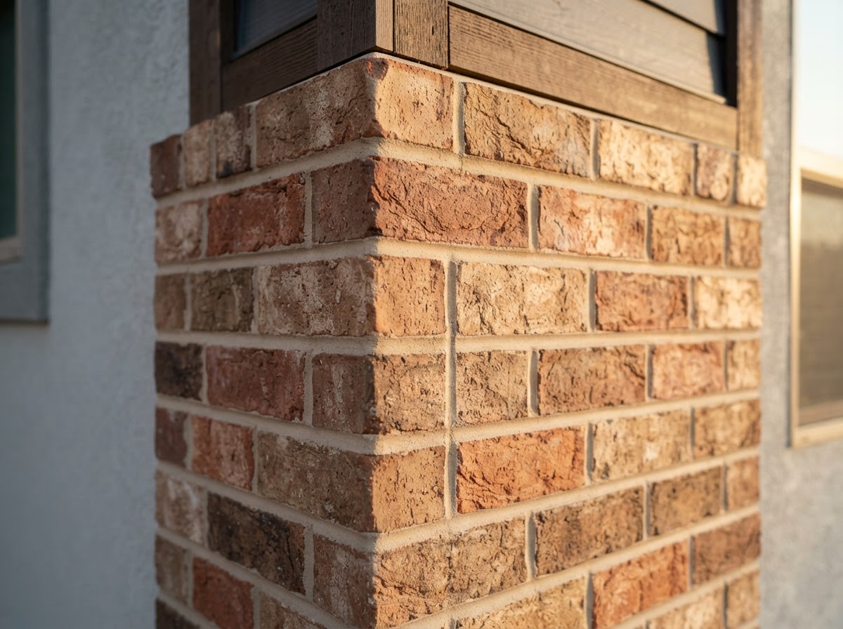 Coordinated exterior brick accent