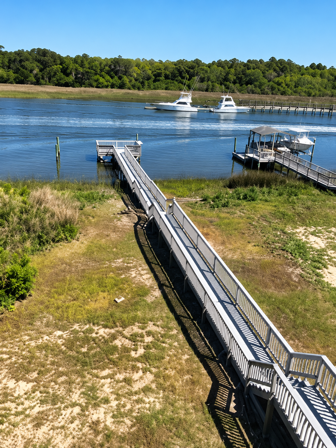 High-Density Polyethylene (HDPE) Composite decking installed on a Central Florida dock