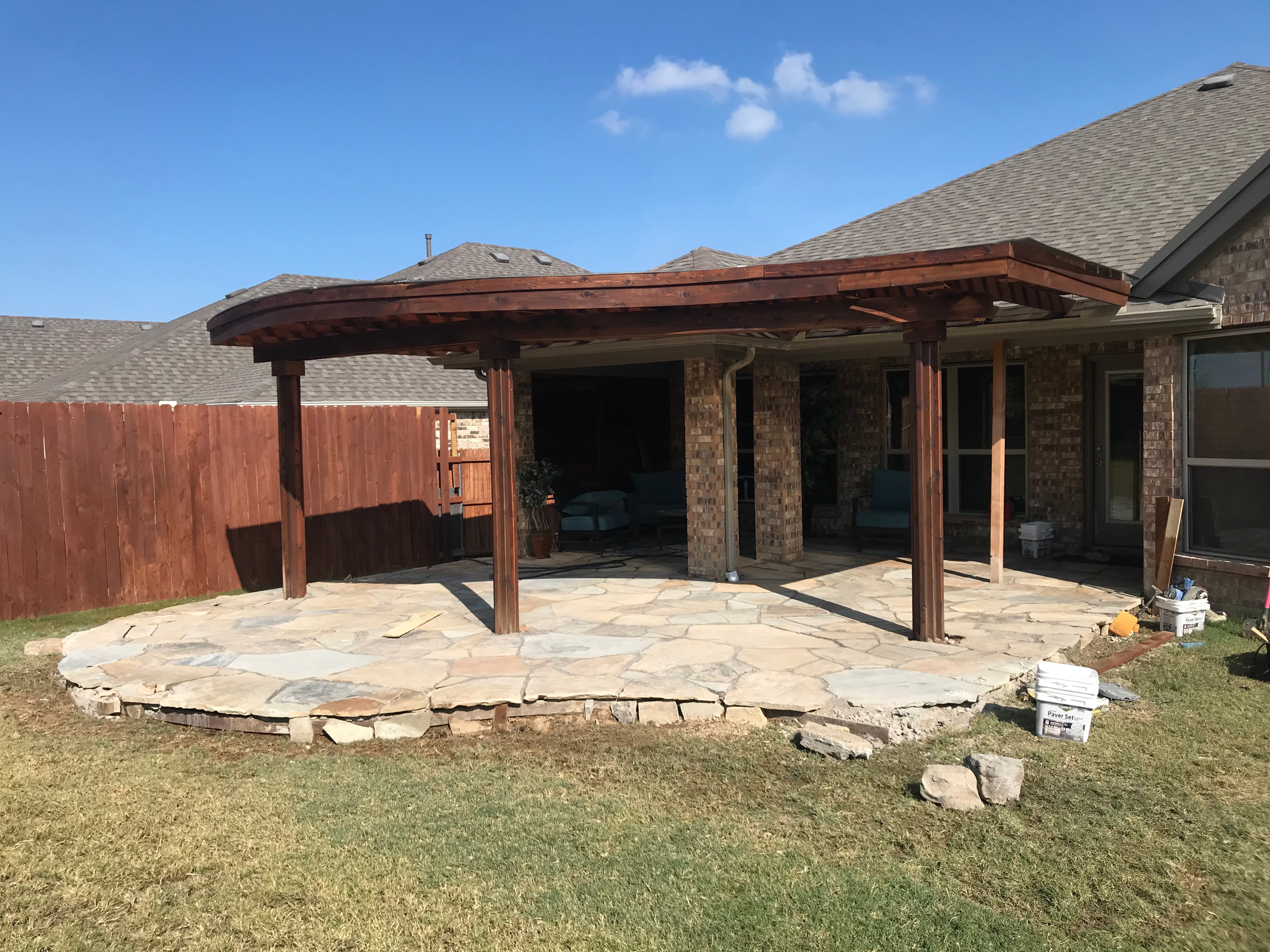 Custom cedar arbor and pergola construction in East Texas by TW Construction