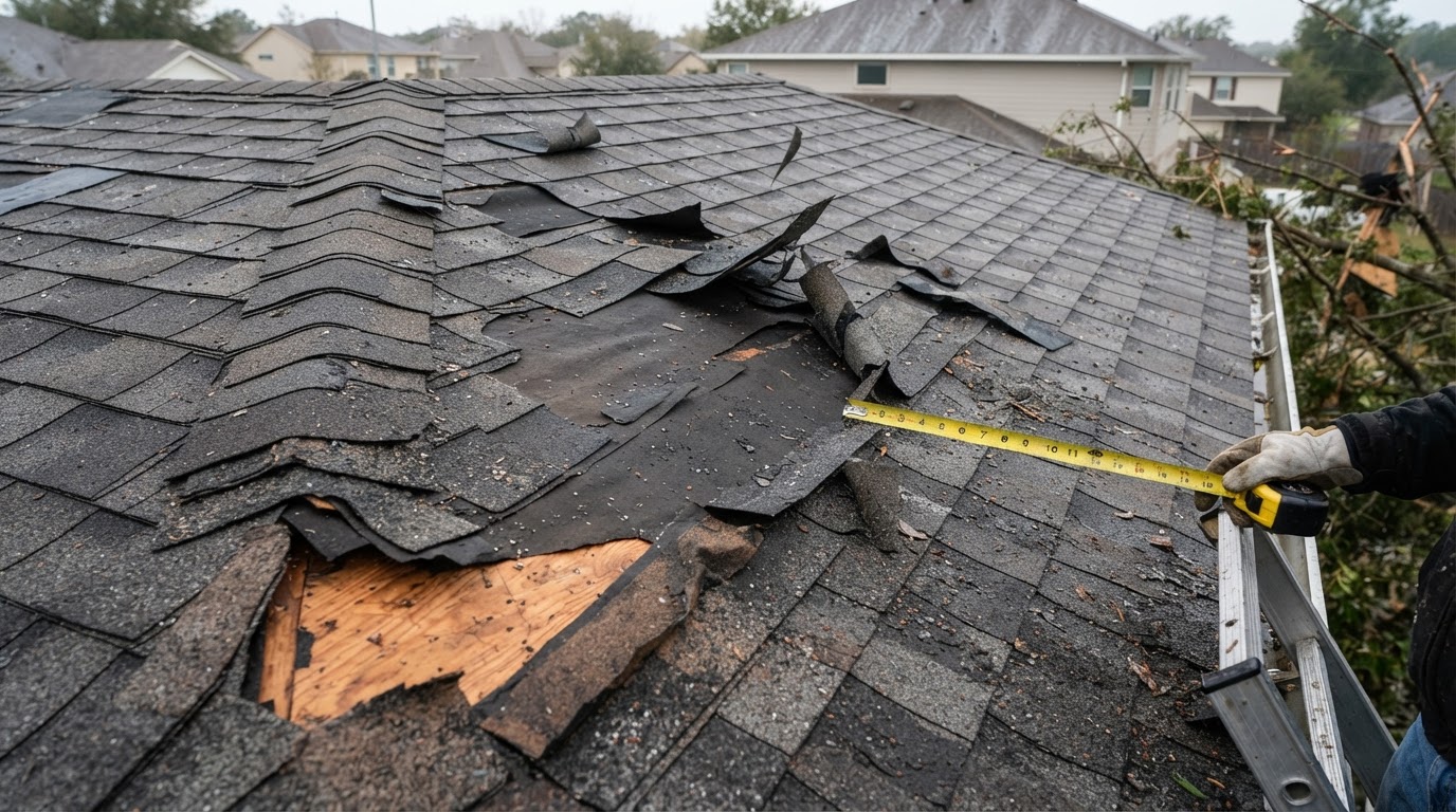 Storm Damage Roof Repair by Aguilar Roofing LLC