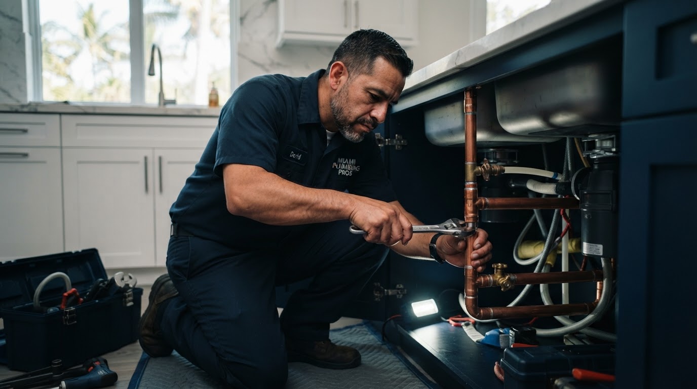 Professional Plumber Miami Background