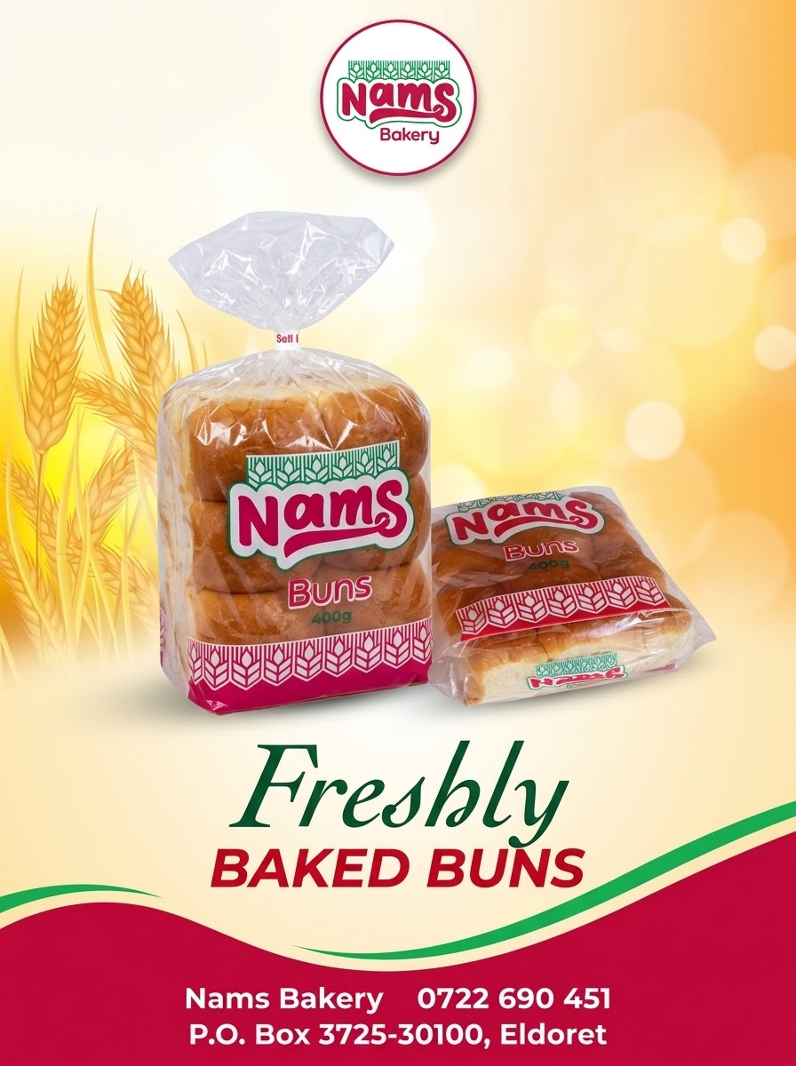 Nams Bakery freshly baked buns in 400g retail packaging.