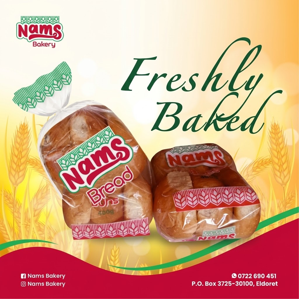 Nams Bakery freshly baked buns selection in retail packs.