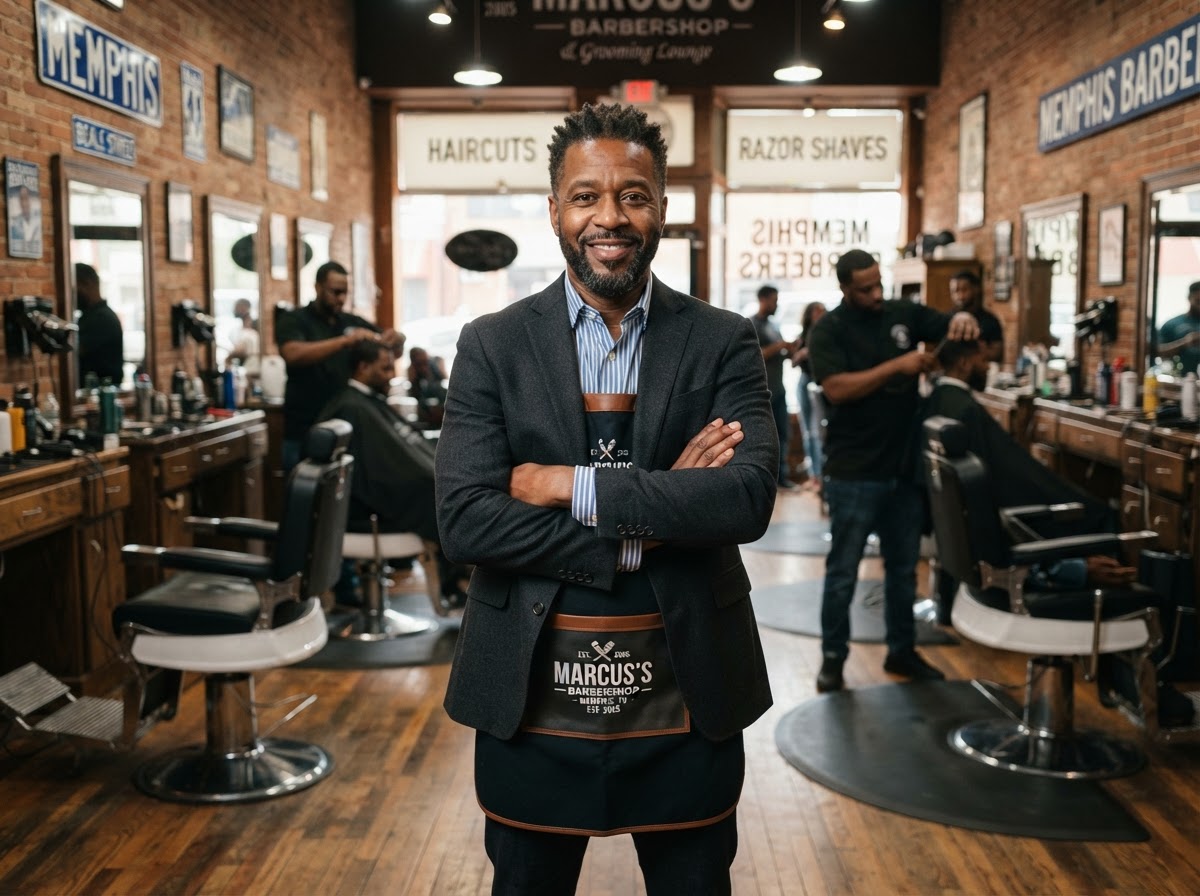 Bleu Suede Barber Lounge