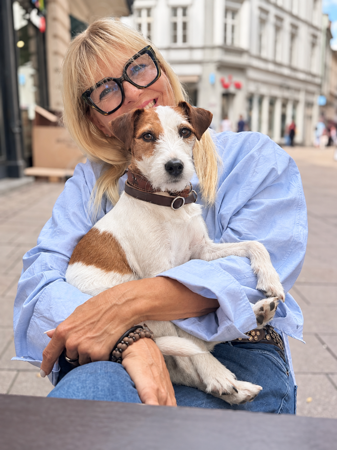 Petra Klemba mit Hund