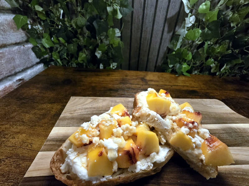Fruit-topped toast.